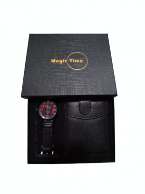 Set cadou barbati Magic Time 2 piese - negru foto