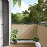 VidaXL Paravan de balcon, bej, 75x300 cm, țesătură oxford