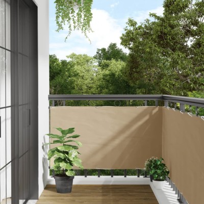 vidaXL Paravan de balcon, bej, 75x300 cm, țesătură oxford foto