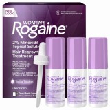 Rogaine Minoxidil 2% Solutie pentru femei, Tratament &icirc;mpotriva căderii părului, 3 luni