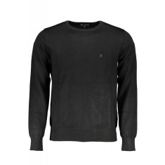 Pulover barbati cu logo si croiala Slim fit negru, 3XL