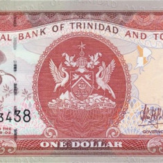 TRINIDAD SI TOBAGO █ bancnota █ 1 Dollar █ 2006 (2017) █ P-46A semnatura10 █ UNC