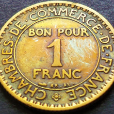 Moneda istorica BUN PENTRU 1 FRANC - FRANTA, anul 1922 * cod 3843