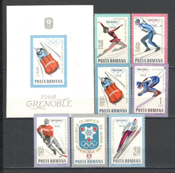 Romania.1967 Olimpiada de iarna GRENOBLE YR.375
