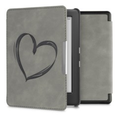Husa pentru Kobo Glo HD / Touch 2.0, Piele ecologica, Gri, kwmobile, 56870.01