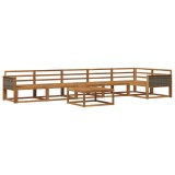 vidaXL Set de canapele de exterior 7 pcs natural Lemn Solid de Acacia 3382617