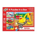 Cumpara ieftin Set 4 puzzle-uri Galt - Vehicule, 30 piese