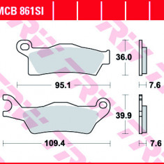 Set placute frana fata-spate TRW MCB861SI - ATV Can Am Outlander - Renegade - Max Turbo - Turbo - X3 450-800-1000cc