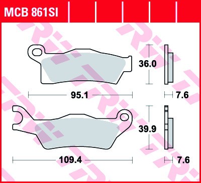 Set placute frana fata-spate TRW MCB861SI - ATV Can Am Outlander - Renegade - Max Turbo - Turbo - X3 450-800-1000cc foto