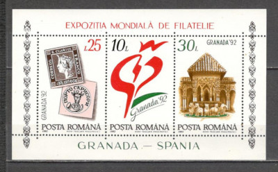 Romania.1992 Expoaitia filatelica GRANADA-Bl. DR.569 foto