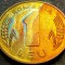 Moneda 1 LEU - ROMANIA, anul 1993 *cod 1117 C = patina curcubeu