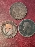 Lot 3 monede Franta: 10 (dix) centimes 1861 + 1864 K + 1900 [poze reale]. Discount progresiv 10 - 20 % (vezi descriere)., Europa