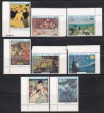 Rwanda 1980 -Picturi impresioniste franceze-Degas, Gauguin,Serie+Bloc,4 Poze,MNH, Nestampilat