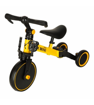 Tricicleta Copii Trike Fix Mini 3&amp;icirc;n1 cu Pedale, Galben foto