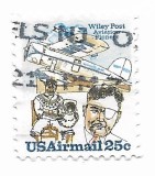S.U.A. (26) - Wiley Post, 1979, valoare obliterata