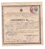 Adeverinta patru clase elementare RPR, 1952, stare buna