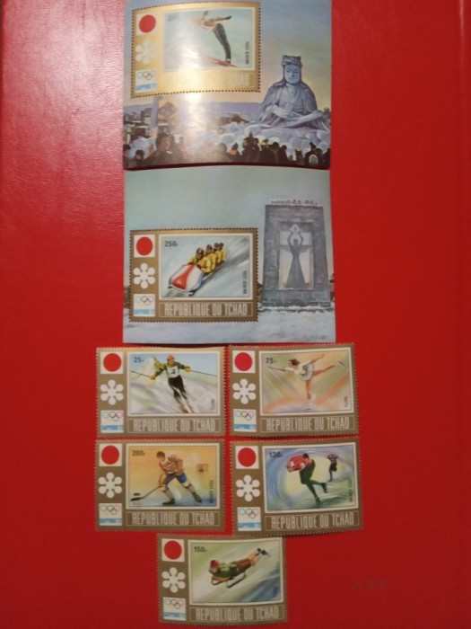 CHAD, SAPPORO - COLIȚE + SERIE COMPLETĂ MNH
