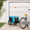 vidaXL Remorcă Bicicletă Animale Albastru/Negru, Oxford/Fier, 133x69x73.5cm, Max. 45kg - Transport Câini, Accesorii Petshop