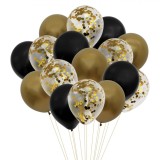 Set Baloane Petrecere, Model Metalizat, Multicolor, 30cm, 16 Bucăți, Oem
