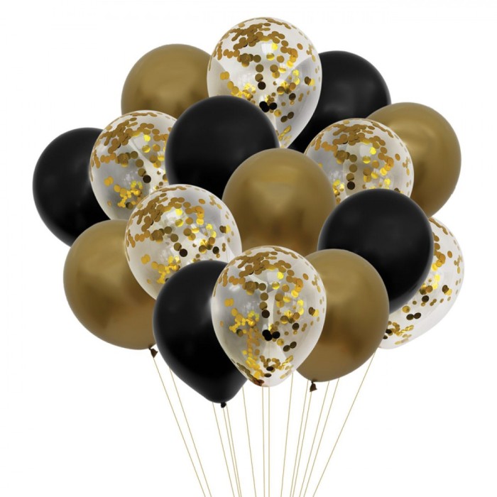 Set Baloane Petrecere, Model Metalizat, Multicolor, 30cm, 16 Bucăți