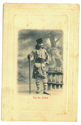 3352 - ETHNIC Man from Ardeal, Romania - old postcard - used - 1906 foto
