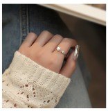 Cumpara ieftin Inel Reglabil din Argint 925 Rodiat cu Perla E i Cristal , You Me