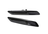 Set lampa semnalizare laterala BMW Seria 5 (F10/F11), 2011-2013, partea stanga, dynamic indicator; LED; negru rim, fumuriu; Tuning,