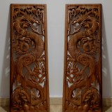 Superbe sculpturi tablouri din lemn de suar lucrate integral manual