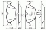 Set placute frana,frana disc BMW Seria 5 Touring (F11) (2010 - 2016) BOSCH 0 986 494 705