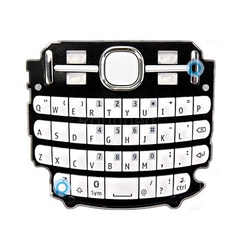 Tastatură QWERTY pentru Nokia 200, 201 Asha Albă foto