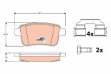 TRW GDB1786 COTEC set placute frana,frana disc