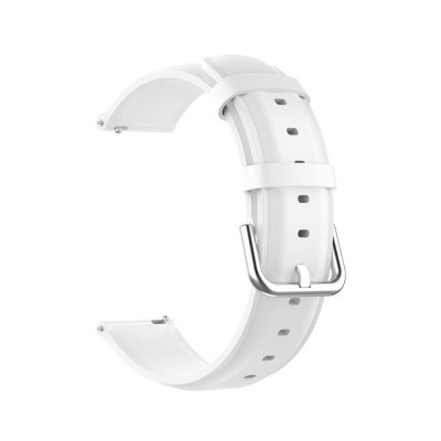 Curea pentru Samsung Galaxy Watch 4/5/Active 2, Huawei Watch GT 3 (42mm)/GT 3 Pro (43mm) - Techsuit Watchband 20mm (W007) - White foto