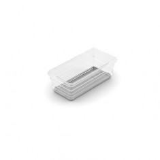 Organizator Curver SISTEMO 2, transparent/gri, 7,5x15x5 cm, pentru sertar