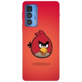 Husa compatibila cu Motorola Edge 20 Lite model Angry birds Red J. Bird, Silicon, TPU, Viceversa, Transparent, Carcasa