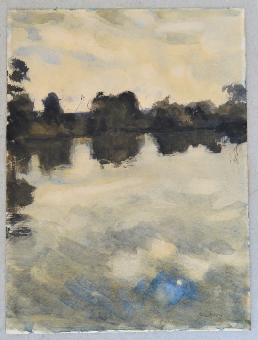 John Newberry &quot;Oxford Canal&quot; acuarela 1963