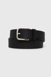 BOSS curea de piele barbati, culoarea negru