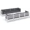 Set mobilier de gradina cu perne, 9 piese, lemn masiv de pin