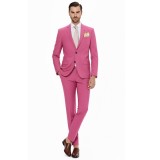 Costum barbati casual roz CT002