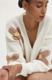 Answear.LAB cardigan din amestec de l&acirc;nă culoarea bej