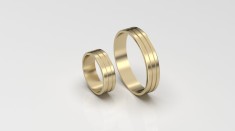 Verigheta dama/barbat din aur galben 14K - 61