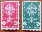 COLONII-BRITAN.-SIERA LEONE-''1962-LUPTA cu MALARIA''-Serie 2val. -MNH-Vezi-Scan