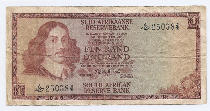 Africa de Sud 1 Rand ND 1966/72 - 250384, B11, P-110b