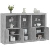 VidaXL Servantă cu lumini LED, gri beton, 162x37x100 cm