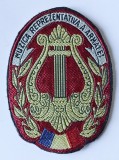 ECUSON EMBLEMA PATCH MUZICA REPREZENTATIVA A ARMATEI RPR MATERIAL TEXTIL ARMATA MApN MFA ( CITITI DESCRIEREA )