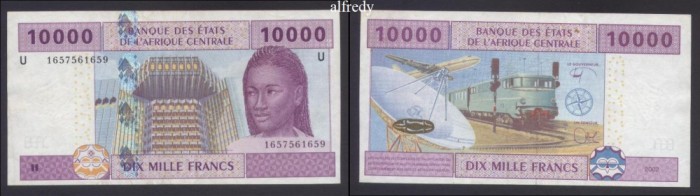 Statele Africii Centrale - Camerun, 2002, 10 000 Franci