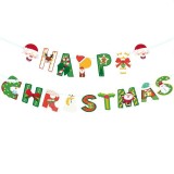 Decoratiune de craciun, flippy, tip banner, 16 piese, pentru usa sau perete, multicolor, sfoara inclusa, model c