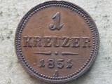 AUSTRIA-1 KREUZER 1851 (A), Europa, Cupru (arama)