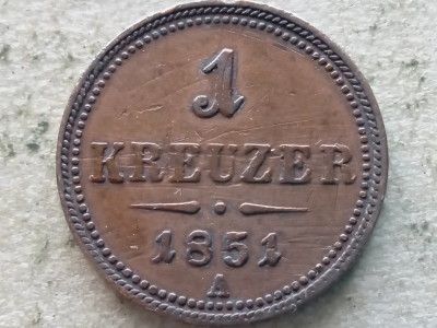 AUSTRIA-1 KREUZER 1851 (A) foto