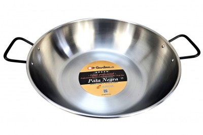 Tigaie din otel carbon, 2 manere, 40 cm, 8.9 litri, Pata Negra, Garcima, GRC86040 foto