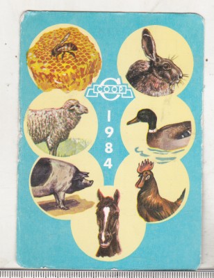 bnk cld Calendar de buzunar - 1984 - COOP foto